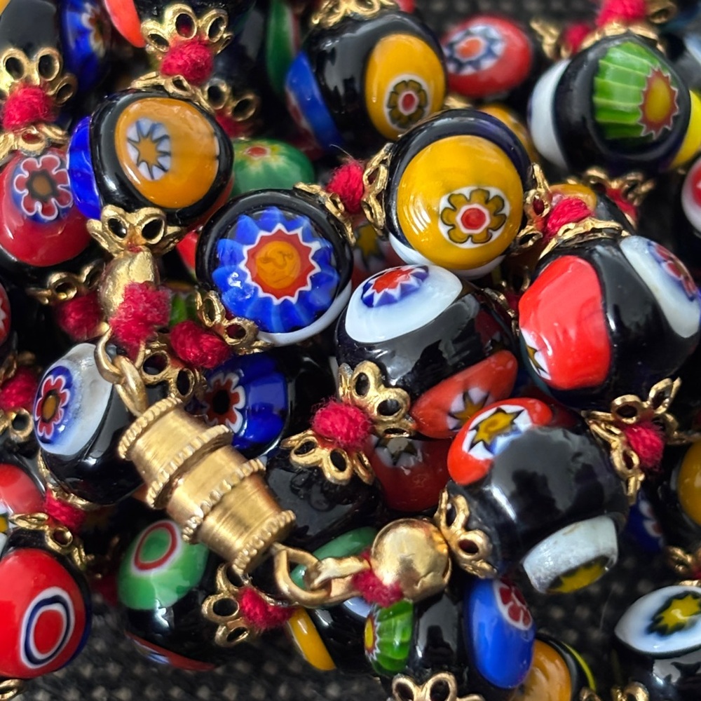 Vintage Italian Millefiori Necklace 29” - Picture 2 of 4